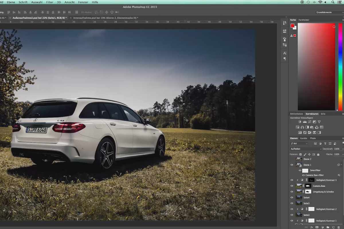 Approccio alla fotografia automobilistica - 4.8 Ritocco delle immagini e montaggio delle foto con illuminazione artificiale