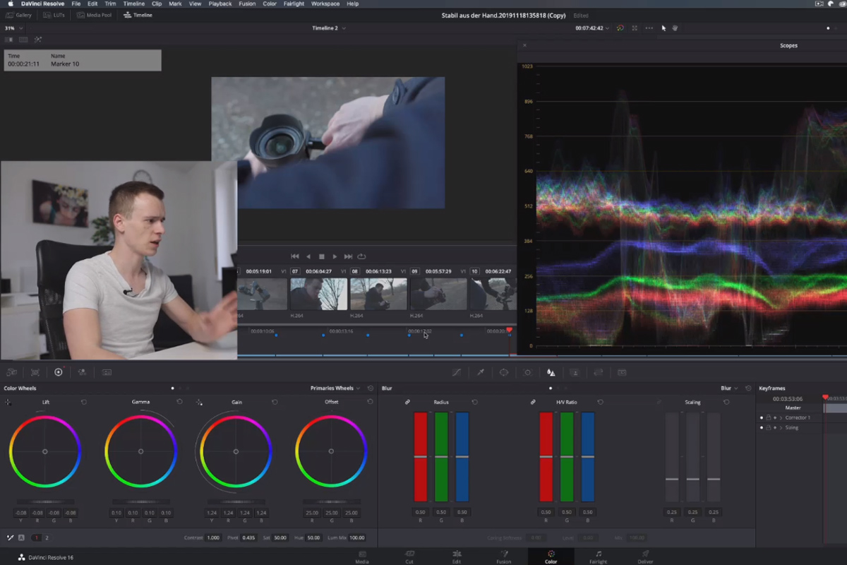 DaVinci Resolve-guide: 4.6 | Färgreglage