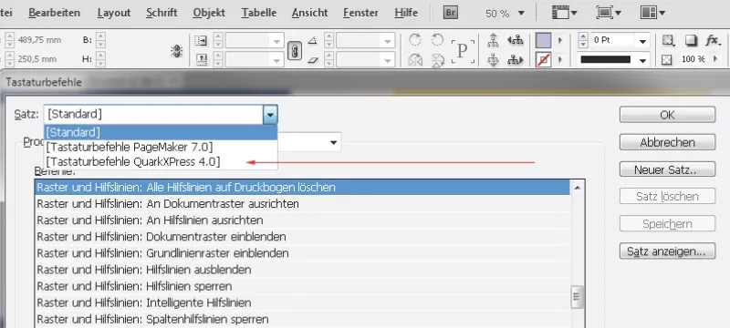 "InDesign" sparčiųjų klavišų kombinacijos