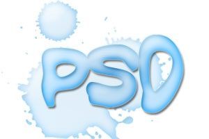 Aqua-Schrift-Effekt - Variante 1