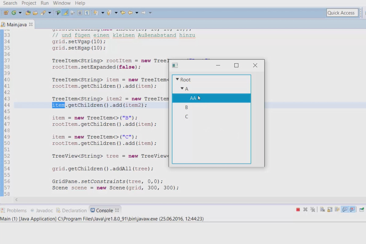 JavaFX Tutorials GUIEntwicklung