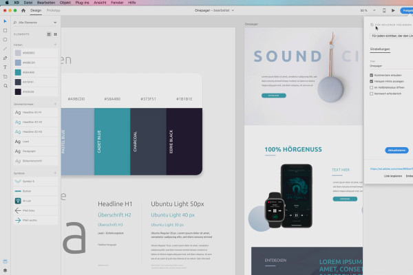 Adobe XD handledning: 26 | Publicera projekt med designspecifikationer