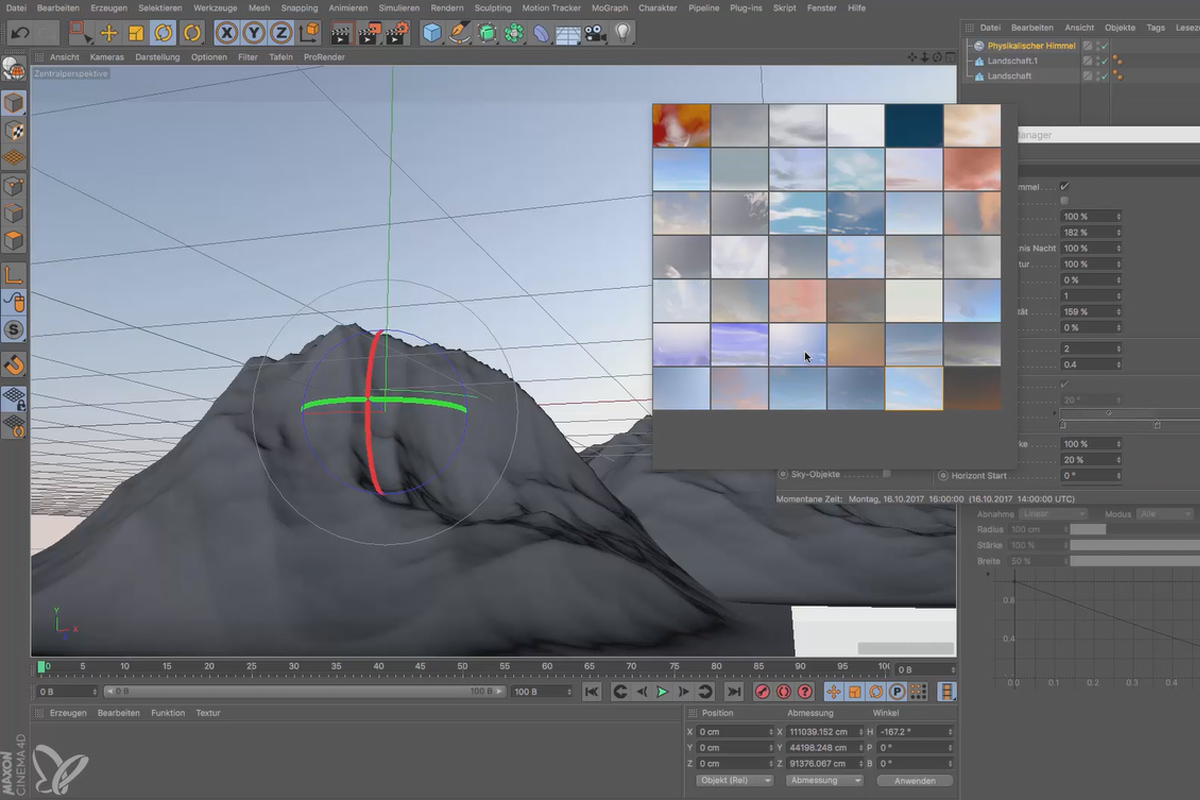 Cinema 4D för nybörjare - 3D-praxis: 4.3 Himmel