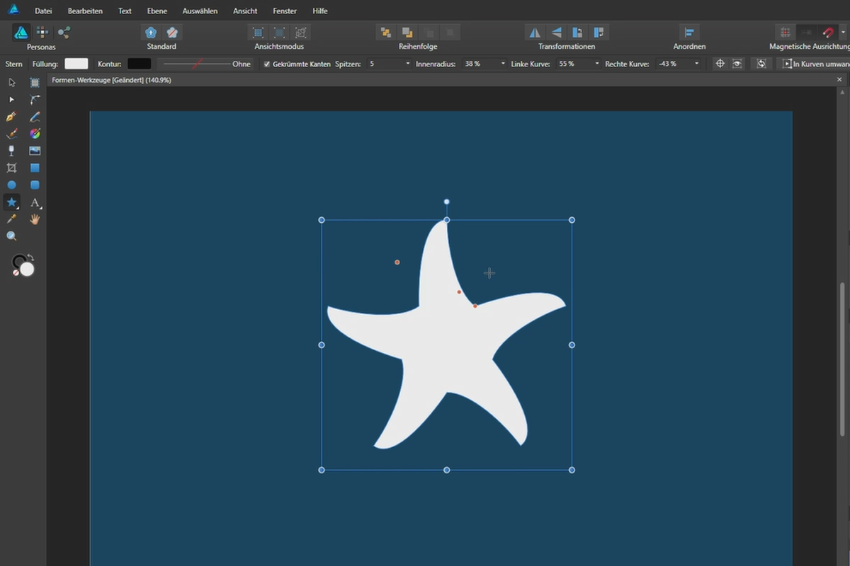 Affinity Designer-opplæring – grunnleggende: 4.8 | Formverktøy