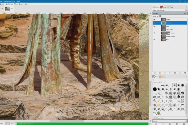 Retouche d'image avec GIMP : le tutoriel pratique - Ajouter une ombre portée à l'objet 26 II - ombre complexe