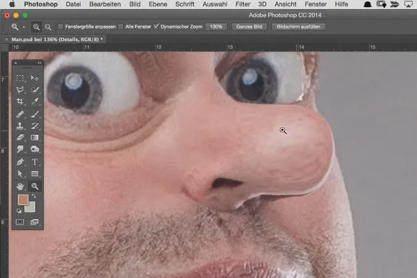 Komiksų stilius: Karikatūrų mokymai „Photoshop“ programai - 4.7 Trūkstamai odai nuklijuoti