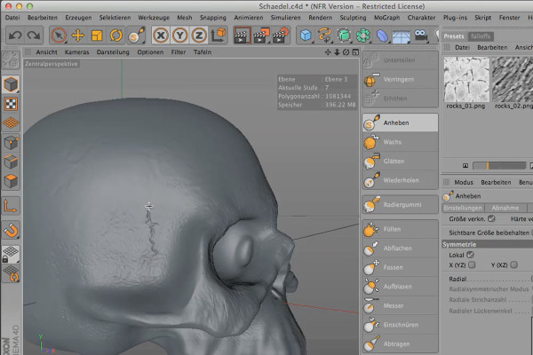 Skulptering i CINEMA 4D - Kreativträning: Del 12 - Ytfinish