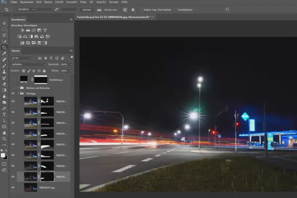 Fotografi malam: Teknik, Motif & Praktik: 5.5 Pom bensin