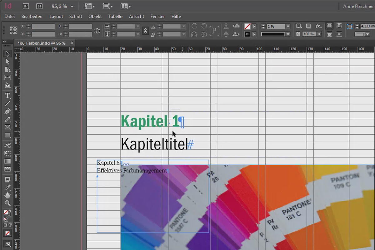 Grandes proyectos en Adobe InDesign - 3.14 - Personalizar página de apertura, número de capítulo, sección