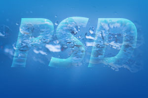 Aqua-Schrift-Effekt - Variante 2
