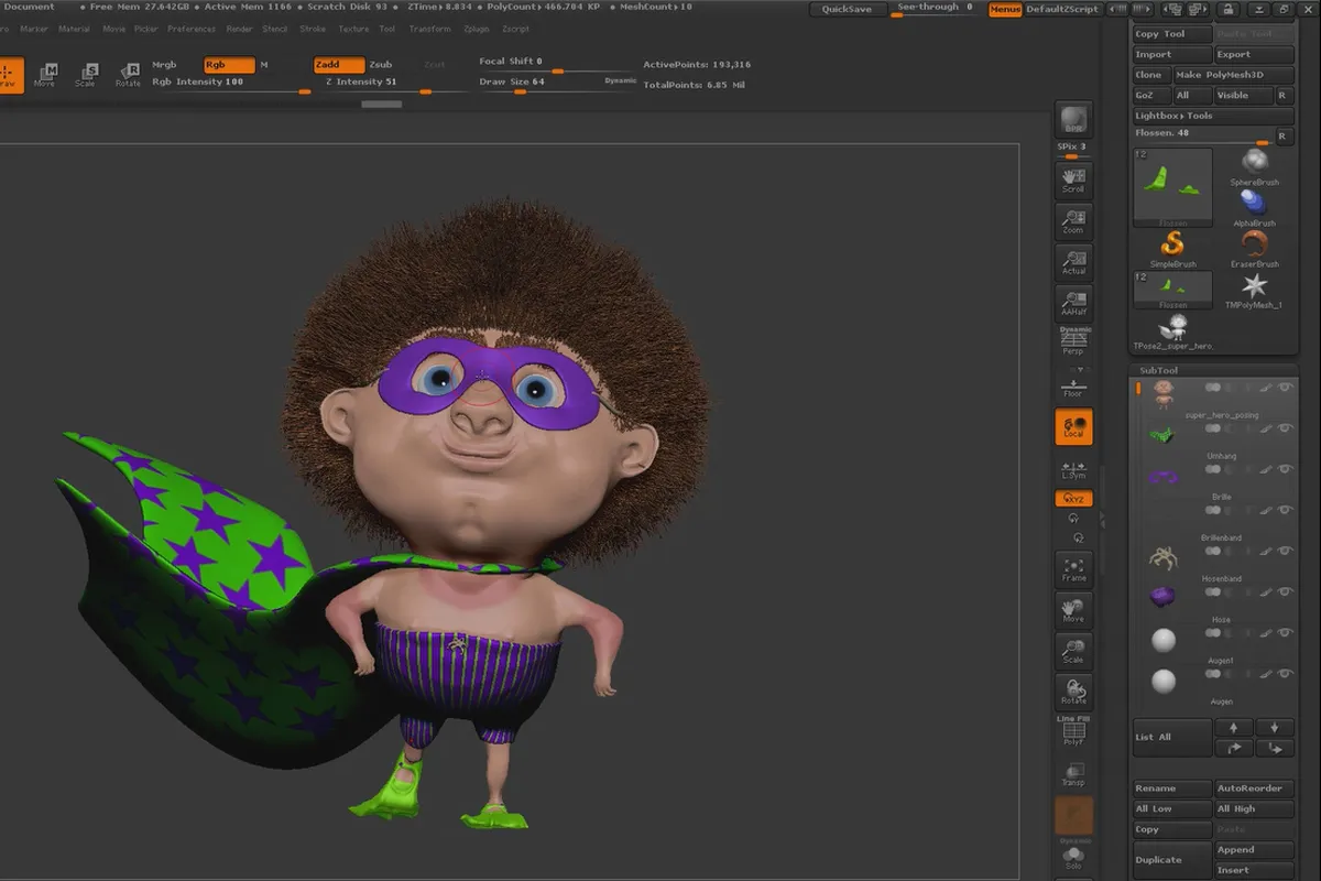 ZBrush 초보자를 위한: 7.1 트랜스포즈 마스터