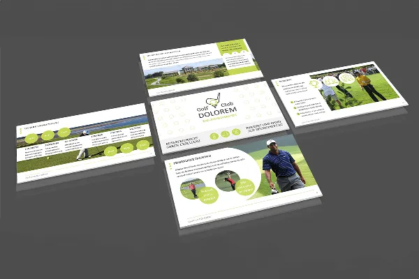Modello di layout per PowerPoint: Golf/Sport