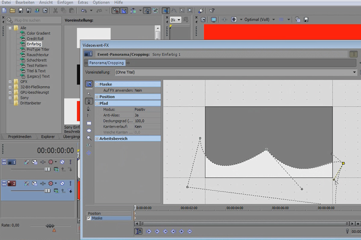 VEGAS Pro: Arbeta med masker.