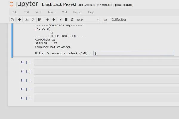 Python-Programmierung für Einsteiger – 27 Übungsaufgabe: Black Jack (Intro)
