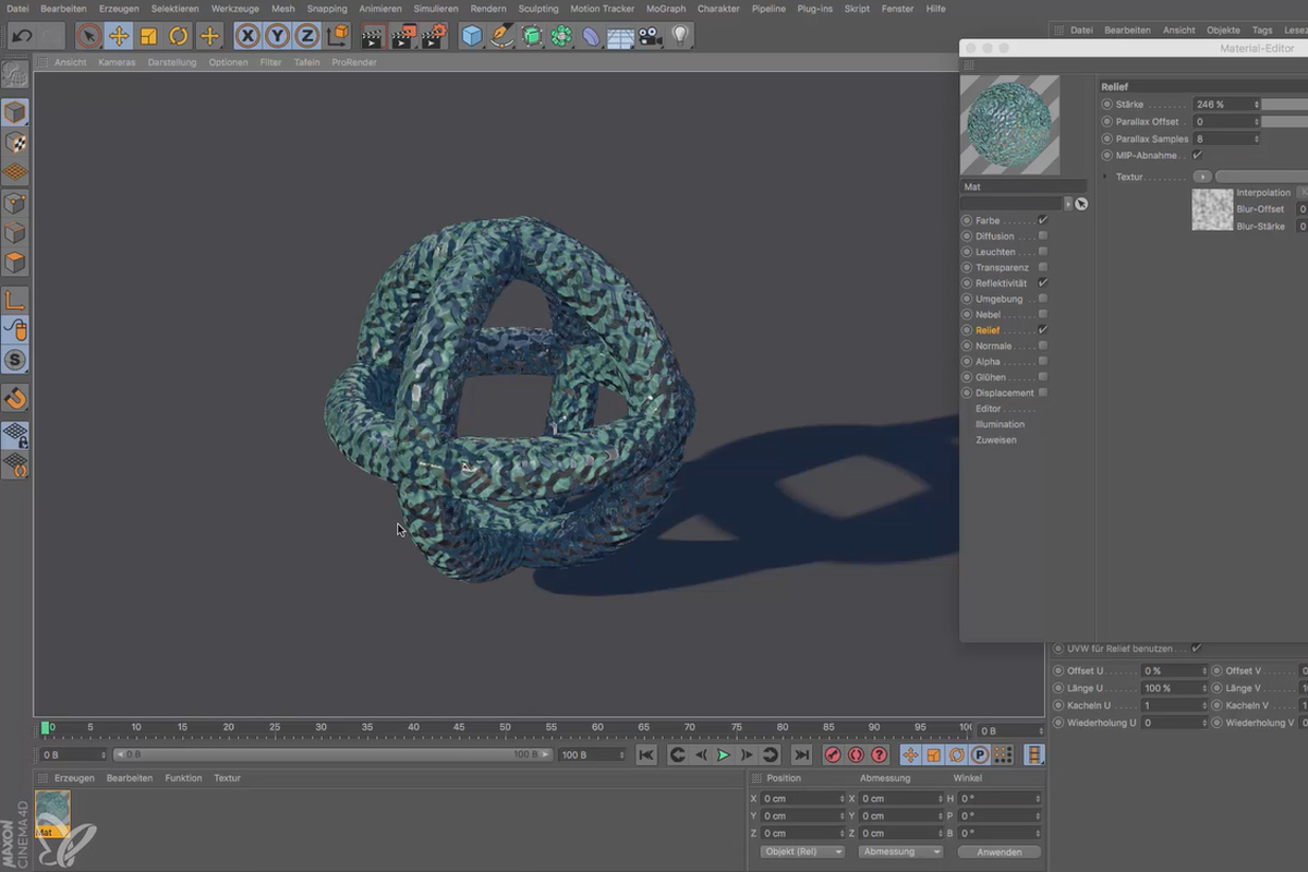 Cinema 4D för nybörjare - 3D-praxis: 4.4 Materialredigerare