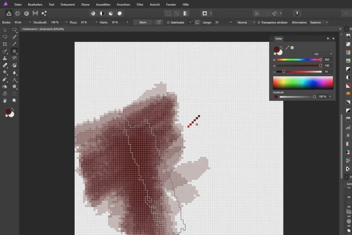 Affinity Photo-Tutorial – Grundlagen: 3.8 | Pixel-Werkzeug