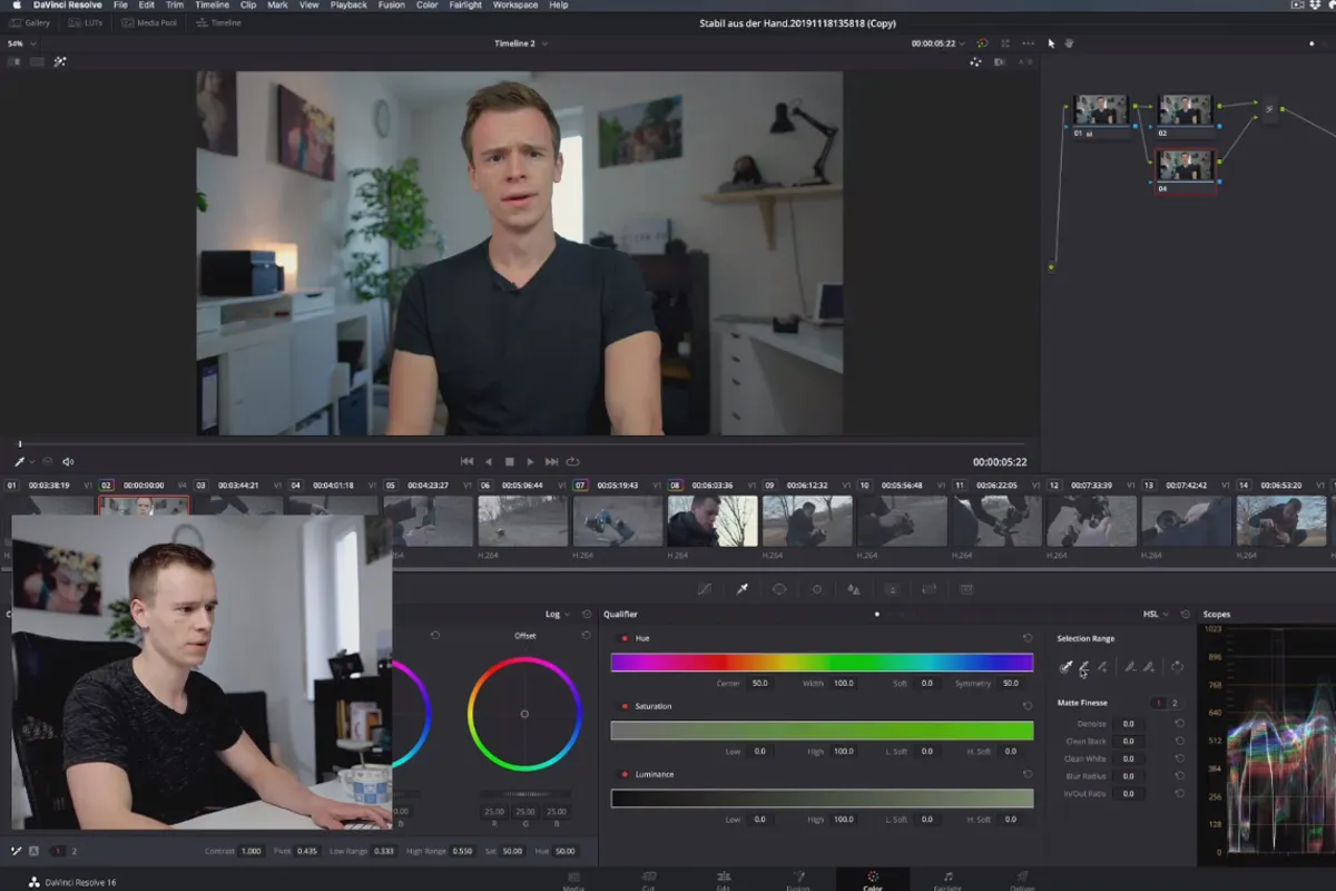 DaVinci Resolve-Tutorial: 4.8 | Qualifier/Pipette