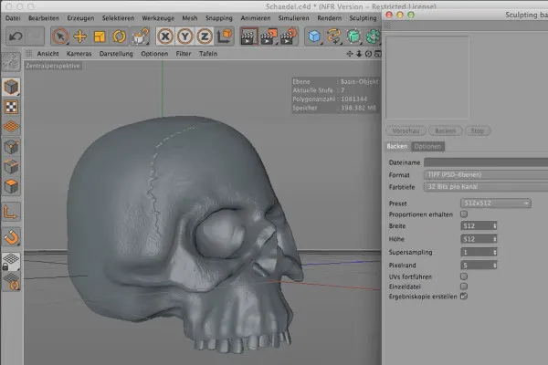 Sculpting in CINEMA 4D - Kreativtraining: Teil 13 - Backen