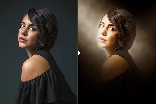 Acțiunea Photoshop "Lumină mistică": Strălucire înnorată pentru imaginile tale.