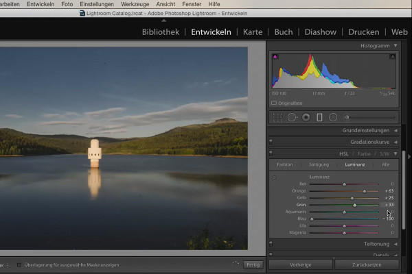 Lightroom pour débutants et professionnels : 05 - Développer des images - 5.7 - HSL : Teinte, Luminosité, Saturation