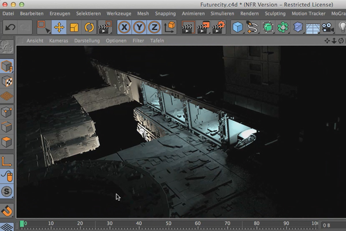 Cinema 4D kohtaa Photoshopin: Lisää alivalonlähde.