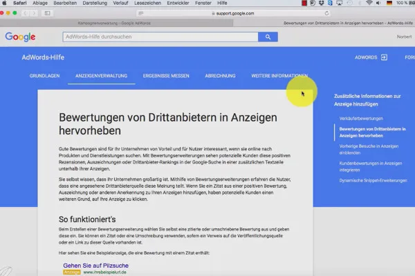 Google AdWords – weniger Kosten, mehr Kunden – 6.7 Anzeigenerweiterung: Bewertungserweiterung