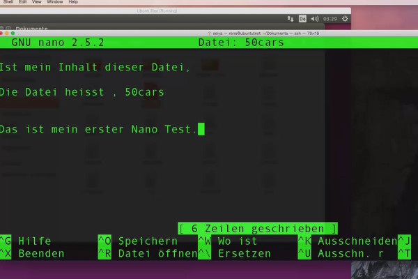 Linux for beginners - 6.4 Editing files with the Nano-Editor