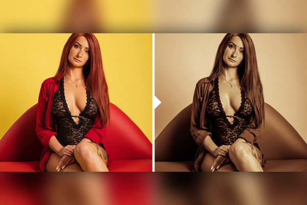 Çıplak ve Boudoir stilleri için önceden tanımlanmış ayarlar (Lightroom, Camera Raw): 27 | Duygusal Sütlü Kahve Işığı
