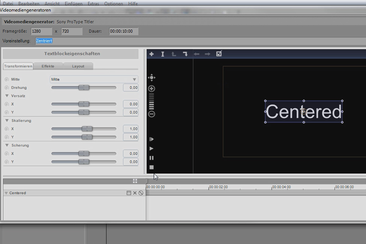 Sony Vegas Pro: Layerbaserad text