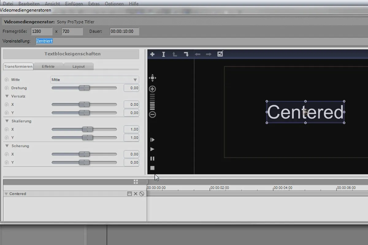 Sony Vegas Pro: 레이어 기반 텍스트