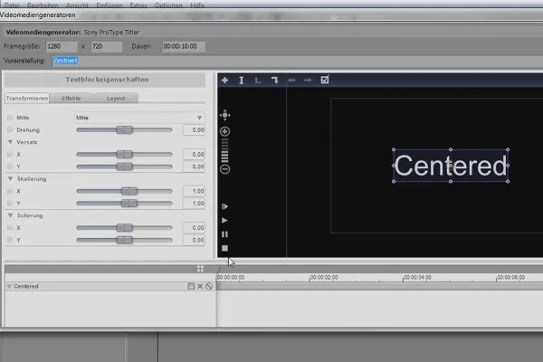 Sony Vegas Pro: 레이어 기반 텍스트