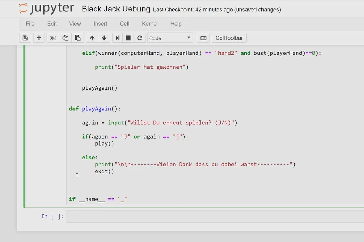 Python başlangıç ​​seviyesi için programlama - 28 alıştırma: Black Jack (Çözüm)