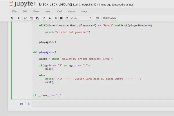 Python-Programmierung für Einsteiger – 28 Übungsaufgabe: Black Jack (Lösung)