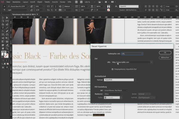 Apprendre InDesign - Tutoriel pour débutants : 3.10 Liens hypertextes et liens internes