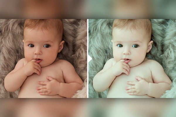Photo preset for baby photos (Lightroom, Camera Raw): 27 | Smooth Green