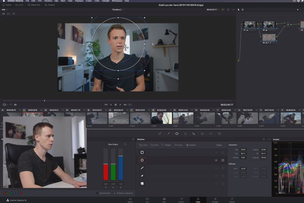 DaVinci Resolve-tutorial: 4.9 | Masker