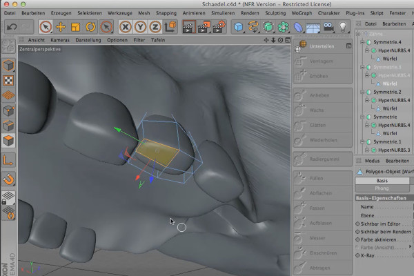 Skulptering i CINEMA 4D - Kreativträning: Del 14 - Tänder