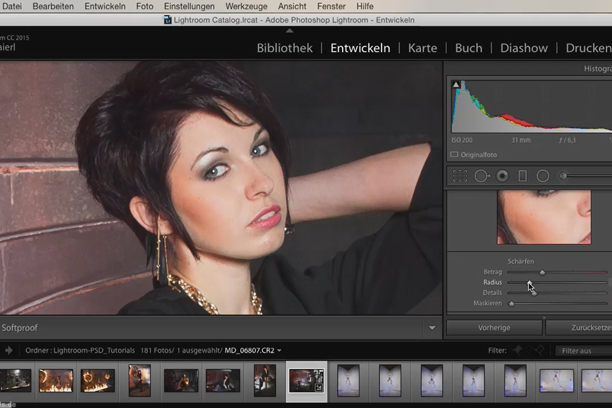 Lightroom para principiantes e intermedios: 05 - Revelado de imágenes - 5.8 - Enfoque con LR
