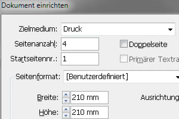 Šrifto srities nustatymas programoje "InDesign