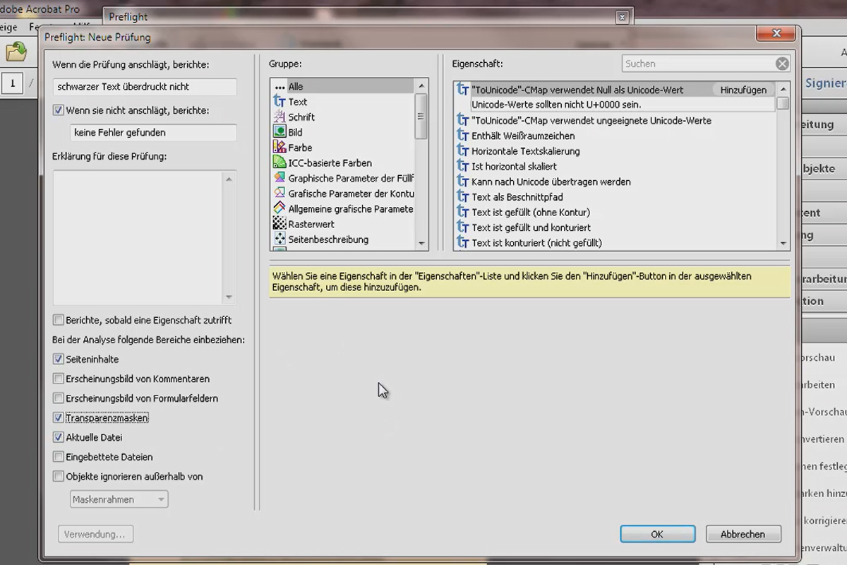 Definir reglas de comprobación y corrección definidas por el usuario en Acrobat