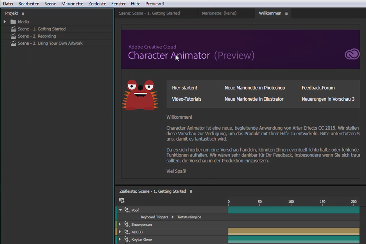 Nytt i Creative Cloud: After Effects CC 2015.1 (november 2015) - Översikt över nyheterna i Character Animator 3.
