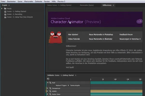 Neues in der Creative Cloud: After Effects CC 2015.1 (November 2015) – Überblick über die Neuerungen im Character Animator 3