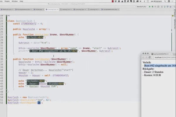 Objektorientert webprogrammering med PHP - 4.07 Løsning  #2.
