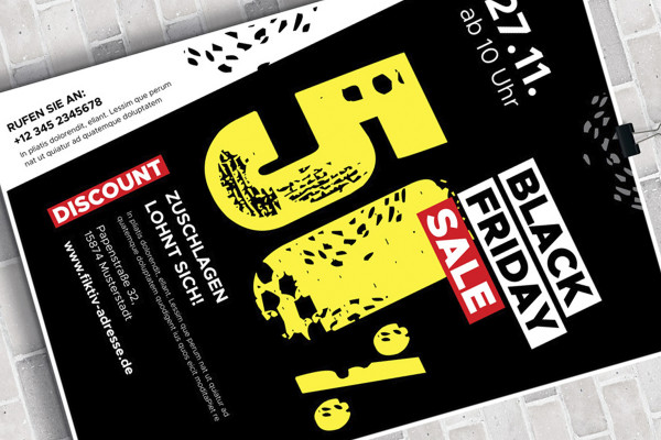 Black Friday: plantilla de diseño para carteles y folletos - versión 2