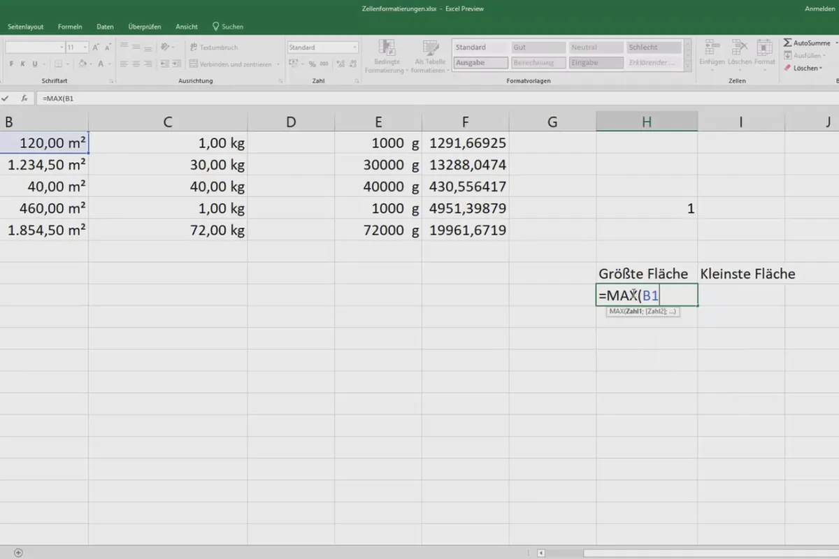 Excel-Kurs für Controlling und Vertrieb: Sortimentsliste, Einheiten, Währung & Co – 4.8 Höchste und kleinste Werte ermitteln