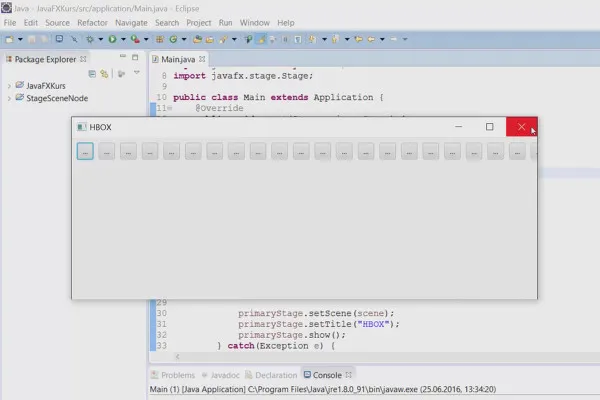 JavaFX for GUI-utvikling - 29 HBox