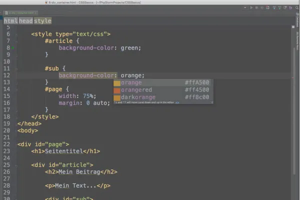 Grundlagen HTML, CSS und JavaScript – 29 Die Rolle der div-Container