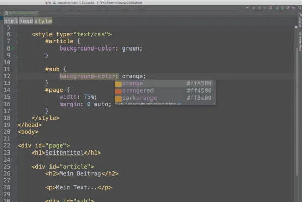 Základy HTML, CSS a JavaScript - 29 Role div kontejnerů.