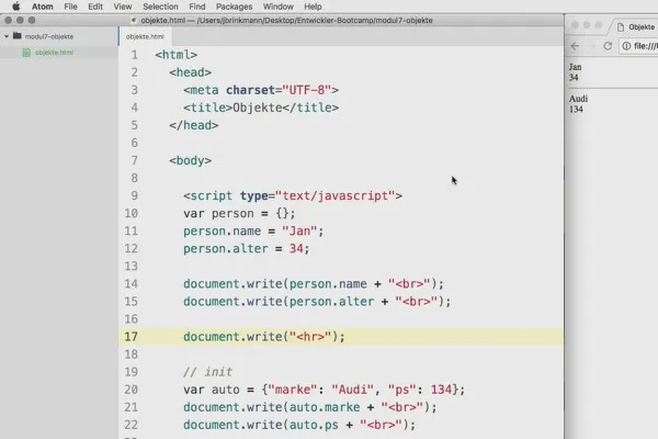Programmazione software per principianti: Definire oggetti e proprietà in JavaScript