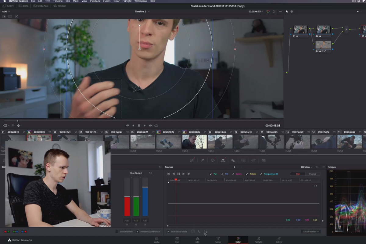 DaVinci Resolve-guide: 4.10 | Stabilisera & spåra